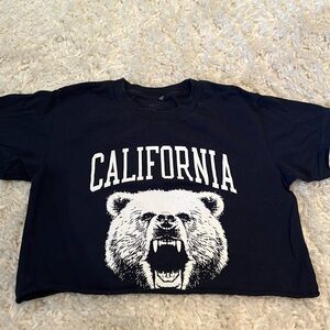 Navy cropped tee from Brandy Melville